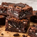 Oreo Brownies mit fudgy Schokoladenteig und Oreo Keksen